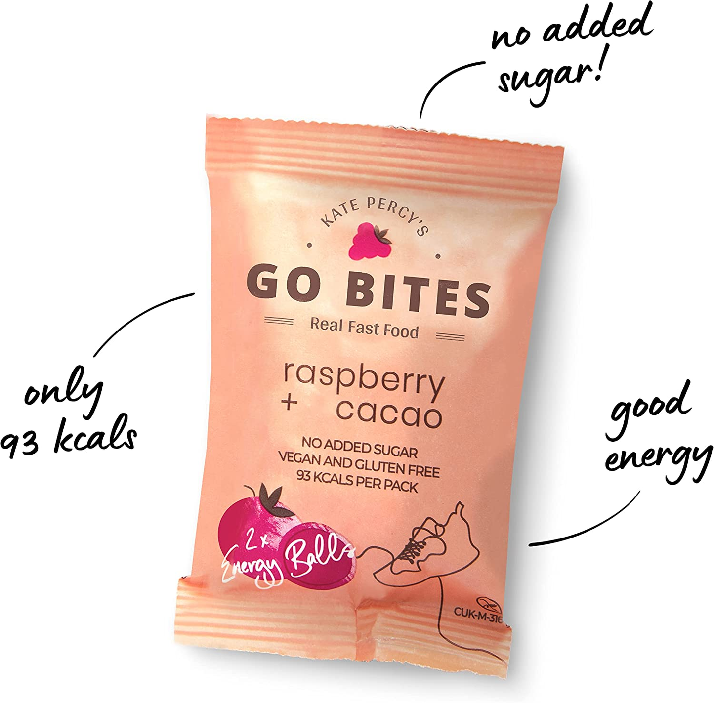 Kate Percy's GO BITES® Raspberry + Cacao